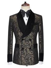Cenne Des Graoom 2023 New Men's Suit Paisley Tuxedo For Wedding Double Breasted Shawl Velvet Lapel Jacket 2 Pieces With Belt